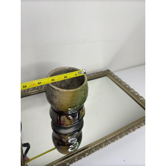 Vintage Art Pottery Coffee Mug Cup Grey Green Studio Pottery Glazed unsigned - Picture 9 of 10